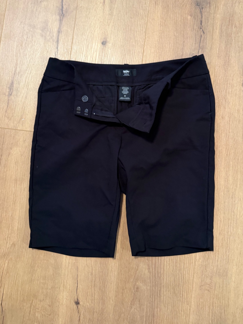 Mossimo Supply Co. Black Bermuda Shorts with Stretch Waistband